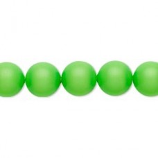 16mm Swarovski 5811 Large Hole Pearls - Neon Green