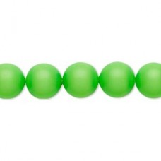 16mm Swarovski 5811 Large Hole Pearls - Neon Green - Each