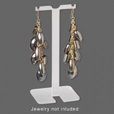 3.5x1.5" Frosted Acrylic Earring Stands - Pk of 3