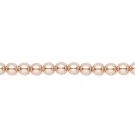4mm Crystal Passions® Crystal Pearls - Rose Gold