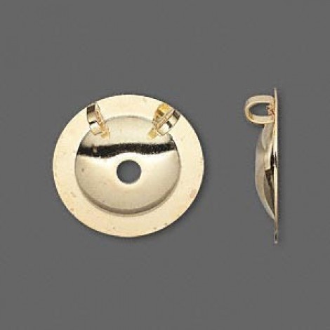 20mm Gold Plated Button Converter w/2 Loops