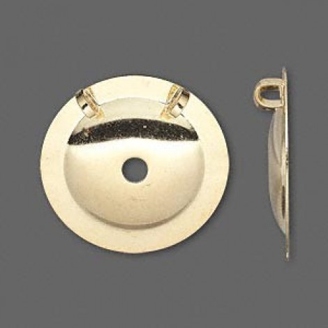 25mm Gold Plated Button Converter w/2 Loops
