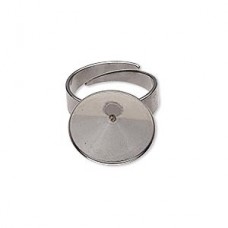 Stainless Steel Ring Setting for 16mm Rivoli Crystal - Each