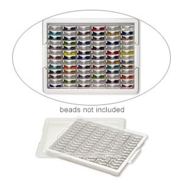 Tiny Container Storage Tray 82-Piece Bead Storage Solutions Bead Organizer with 78 Tiny Containers, 