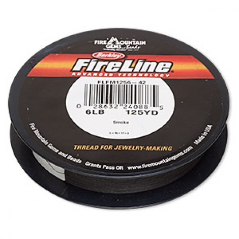 FireLine 6lb Braided Bead Thread - Smoke Grey - 006" 125yd