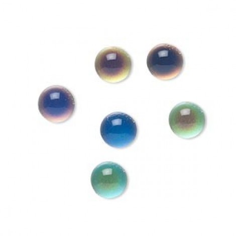 7mm Blue-Green Colour Changing Round Cabochons