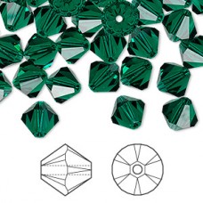 8mm Crystal Passions® Crystal Bicones - Emerald