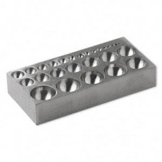 Steel Dapping Block 125x60x25mm w/27 Holes