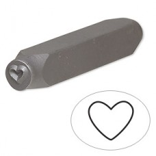 5x4mm Tempered Chrome Vanadium Steel Metal Heart Stamp