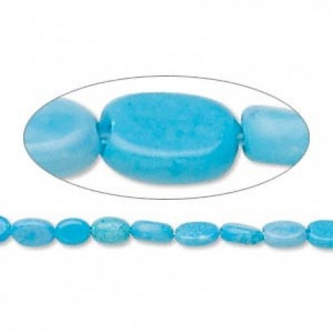 6x4mm Magnesite Flat Oval Beads - strand