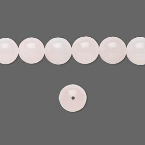 8mm Natural B-Grade Rose Quartz Round Beads