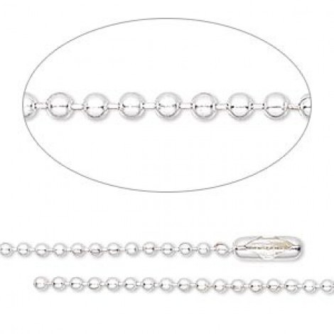 1.8mm 46cm Sterling Silver Filled Ball Chain Necklace