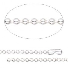 2.1mm 18in (45.7cm) Sterling Silver Filled Ball Chain Necklace - Each