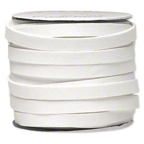 10mm Micro Fiber Faux Suede Cord - White