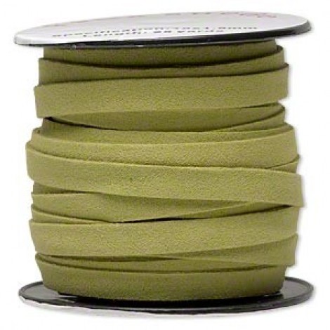 10mm Micro Fiber Faux Suede Cord - Lime Green