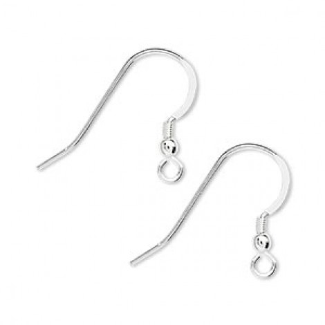 20ga 27mm Heavier Weight Sterling Silver Earwires with Ball & Coil