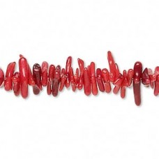 5-15mm Bamboo Coral Fine Tip Cupolini Beads - Strand
