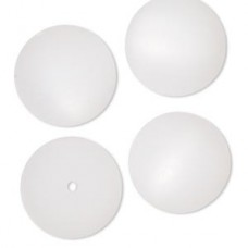 18mm Cool Frost Resin Round Beads - White - Pack of 2