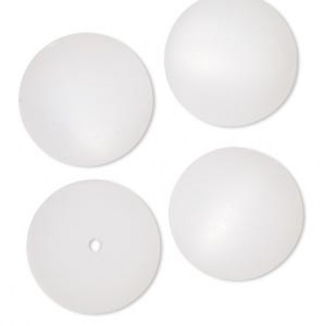 18mm Cool Frost Resin Round Beads - White