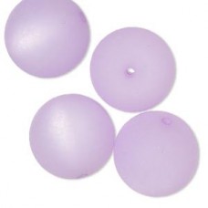 18mm Cool Frost Resin Round Beads - Lavender