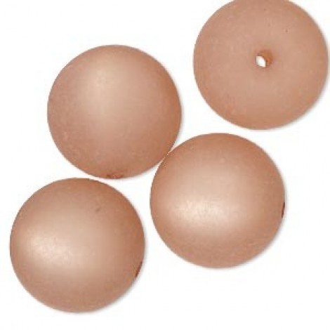 18mm Cool Frost Resin Round Beads - Champagne