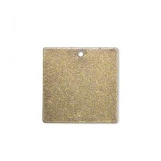 20x20mm Vintage Brass Square Blank Drops - Pack of 23