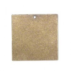 28x28mm Vintage Brass Square Blank Drop