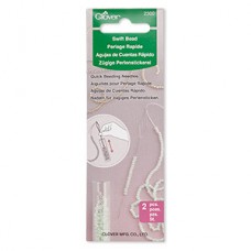 Clover Swift Beading Needle, stainless steel, 0.3mm needle width, 75mm - Pk of 2