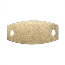 35x16mm Vintage Brass Blank Rectangle Link w/2 holes - Pack of 4