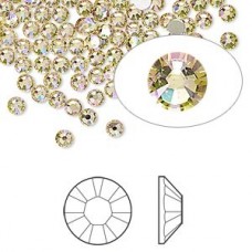 4.8mm SS20 Swarovski® Crystal Flatbacks - Crystal Luminous Green - Pack of 12