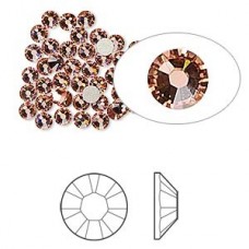 3.2mm SS12 Swarovski Crystal Flatbacks - Rose Peach - Pack of 24