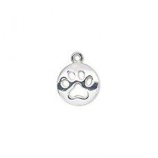 12mm Sterling Silver Paw Charm