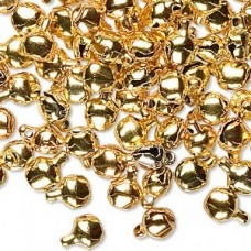 6mm Gold Plated Steel Bells - Pack of 100