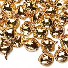 10mm Gold Plated Steel Bells - Pack of 100