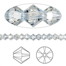 4mm Swarovski Crystal Bicones - Crystal Blue Shade