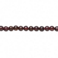 3-4mm Garnet Handcut Round Gemstone Beads - Strand