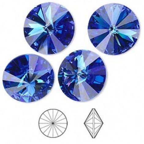 16mm Swarovski Crystal Rivoli Crystals - Sapphire