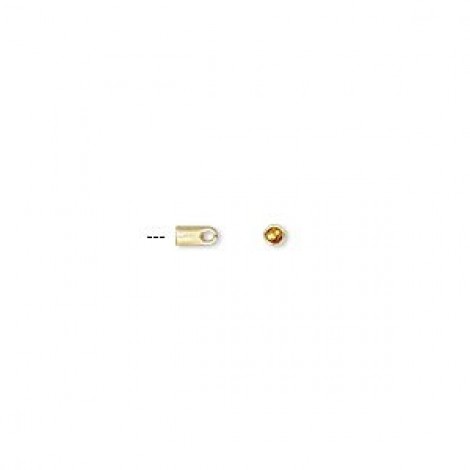 1mm ID, 4x2mm Gold Plated Cord End Caps