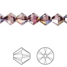 8mm Swarovski Crystal Bicones - Crystal Lilac Shadow