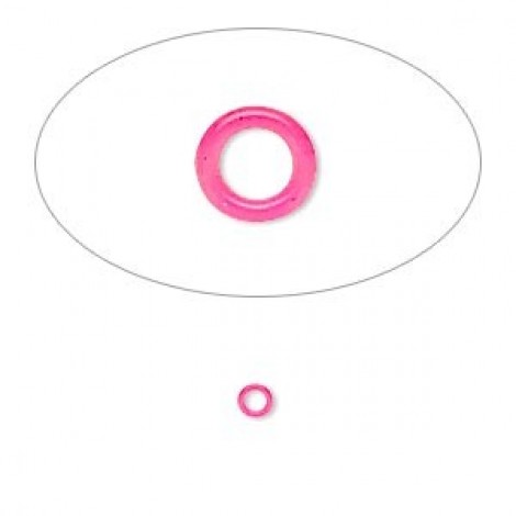 3mm (2mm ID) Neon Pink Silicon Oh! Rings