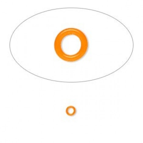 3mm (2mm ID) Neon Orange Silicon Oh! Rings