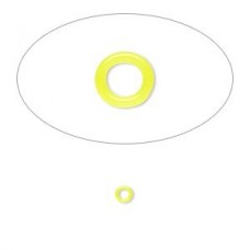 3mm (2mm ID) Neon Yellow Silicon Oh! Rings - Pack of 100