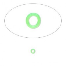 3mm (2mm ID) Neon Green Silicon Oh! Rings - Pack of 100