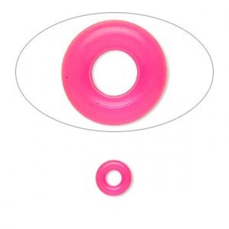 7mm (3mm ID) Neon Pink Silicon Oh! Rings