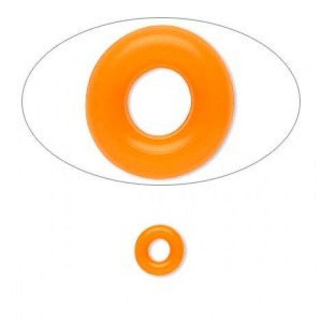 7mm (3mm ID) Neon Orange Silicon Oh! Rings
