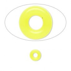 7mm (3mm ID) Neon Yellow Silicon Oh! Rings - Pack of 50