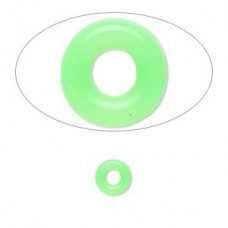 7mm (3mm ID) Neon Green Silicon Oh! Rings - Pack of 50