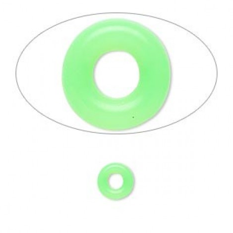7mm (3mm ID) Neon Green Silicon Oh! Rings