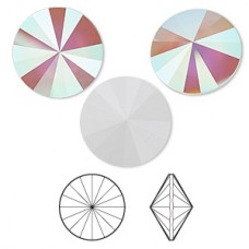 18mm Crystal Passions® Rivoli Crystal - Crystal Powder Grey AB - Each