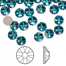 6.3-6.5mm SS30 Crystal Passions® Crystal Flatbacks - Blue Zircon